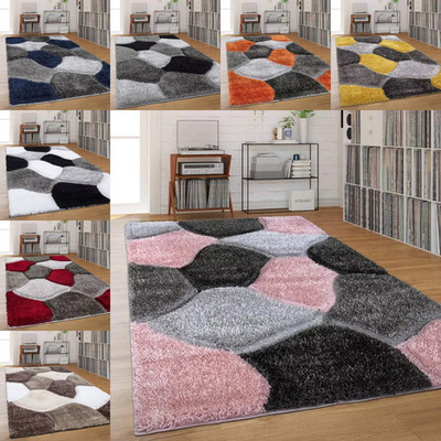 Neu Modern Groß Shaggy Teppiche Flur Wohnzimmer Läufer Teppiche Schlafzimmerteppich Matten
