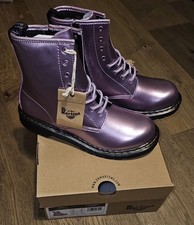 New Sz 7 US Women Dr Martens 1460 Y Pascal Pink Lavender Iridescent Spark Boots