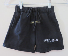 KIDS ESSENTIALS FEAR OF GOD SWEAT SHORTS, SZ XS