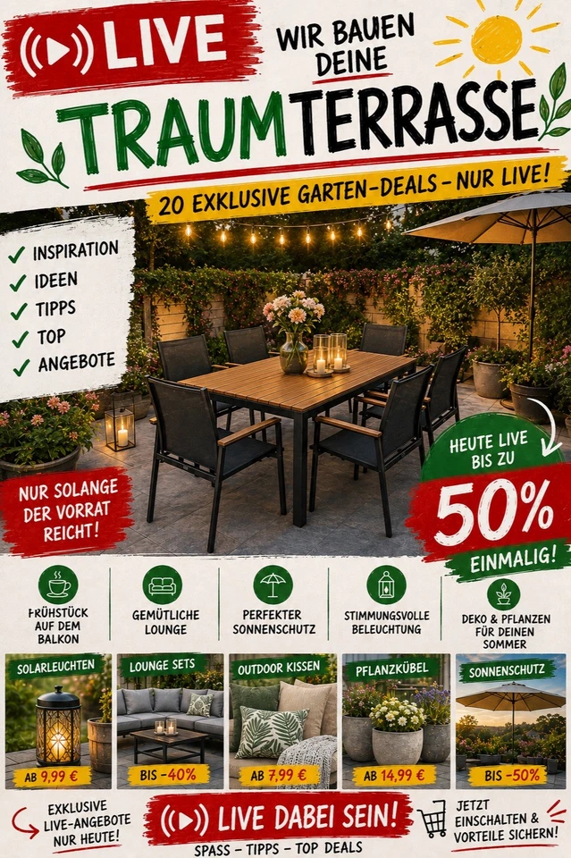 Deals für Garten & Heim Living schau euch den Shop an für Deals im Live