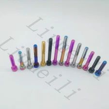 2pcs M6x30/35/40/45/50/55/60 Titanium Ti Bolts Allen key Hex Socket Cap Head 