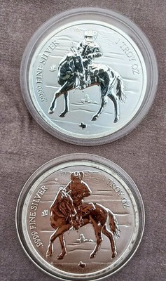 2025 1 oz Texas Mint Cowboy Reverse Proof Silver Round
