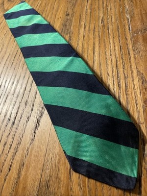 Vintage EUC Robert Talbott Damschroder s Repp Silk Tie USA Hand Sewn Necktie