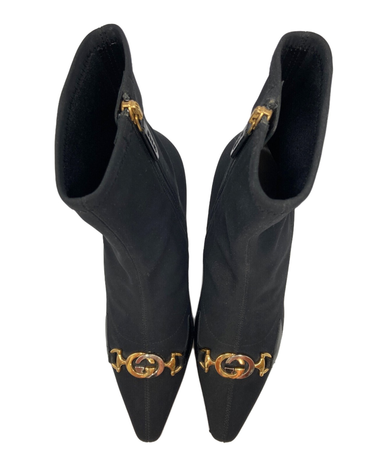 GUCCI Short Boots Shoes Interlocking  EU 37 US 7 Black Authentic thumbnail 16