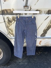 1960s Vintage Toddler Denim Jeans Busted Distressed Novelty Talon Rare Blue 60 s