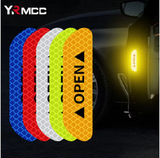 4PCS Reflective Car Door Sticker Safety Opening Warning Reflector Tape Decal Car
