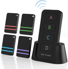 Remote Control Finder, Pack of 4 Find My Keys Device | Stick on Remote Finder Be