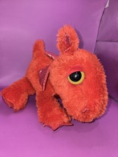 Aurora Sparkle Tales Flame Red Baby Dragon Plush Toy Stuffed Animal 9 Inches