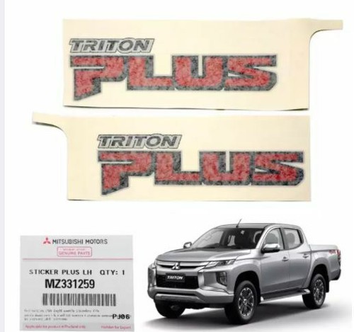 Triton Plus Genuine Mitsubishi 2pcs sticker Decal 2023 L R H Triton Plus pickup