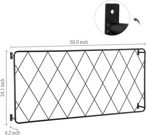 Wall Mounted Black Metal Wire Garden Trellis, Support Lattice Frame, Set of 2 - Picture 4 of 7