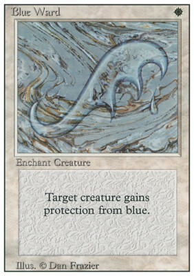 Magic the Gathering MTG Blue Ward (7) Revised Edition   LP
