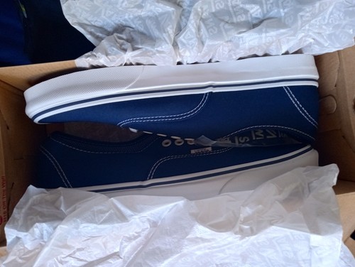 VANS Hombres EE. UU. Raro Furgonetas Auténticas 44Dx Anaheim Azul Marino Prohibiciones Blanco (talla 11.5) - Imagen 3 de 5