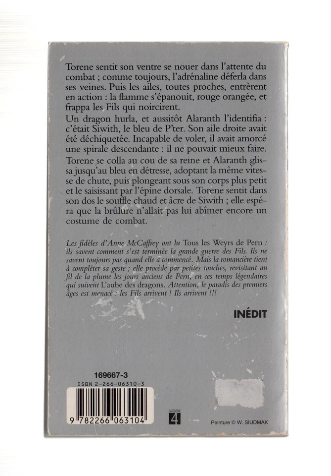 ANNE McCAFFREY   LA CHUTE DES FILS    PRESSES POCKET N°5544    1995 - Photo 3/3