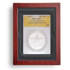 Lighthouse Mahogany Wood Display Coin Box For PCGS Jumbo/ ANACS Oversize Slabs
