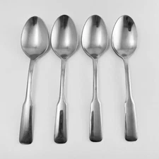 Oneida Stainless Oval Place Soup Spoons Friendship Silverware Flatware 4Pc Set