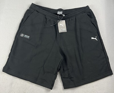PUMA Men's Mercedes-AMG Petronas Shorts Essential Black F1 Team 2023 Size XL NWT