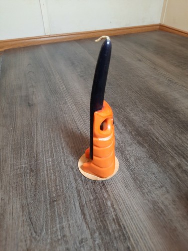 Vintage Gurley Orange Halloween Owl Candle - Picture 3 of 6