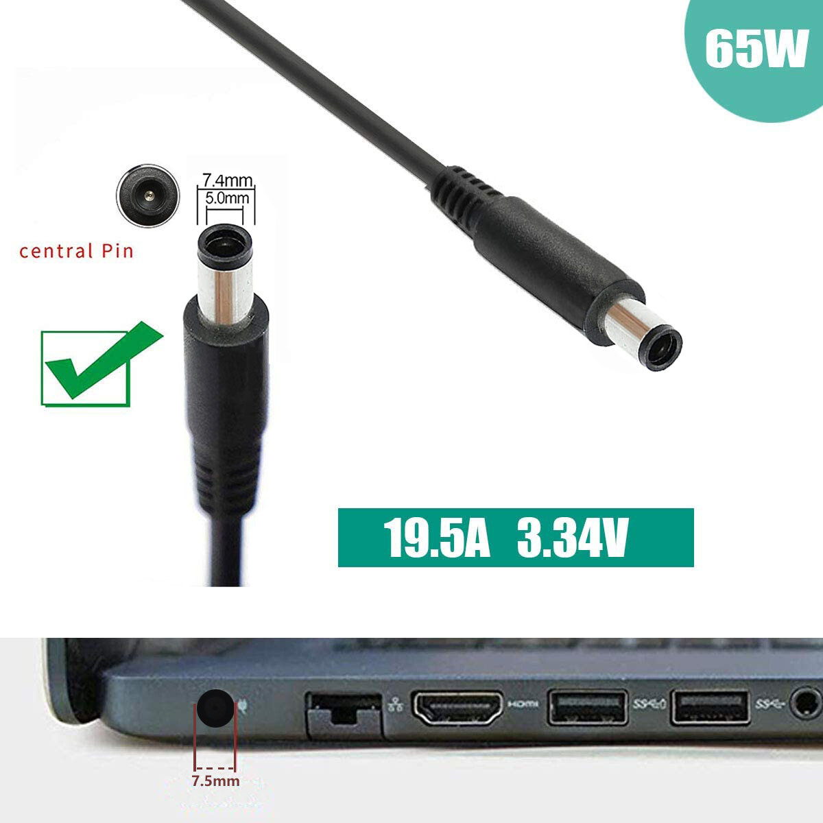 ORIGINALE NOTEBOOK AC Adattatore PA-21 Dell Inspiron - Foto 10