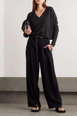 THE ROW Amherst Oversized Cashmere and Silk Sweater Size L