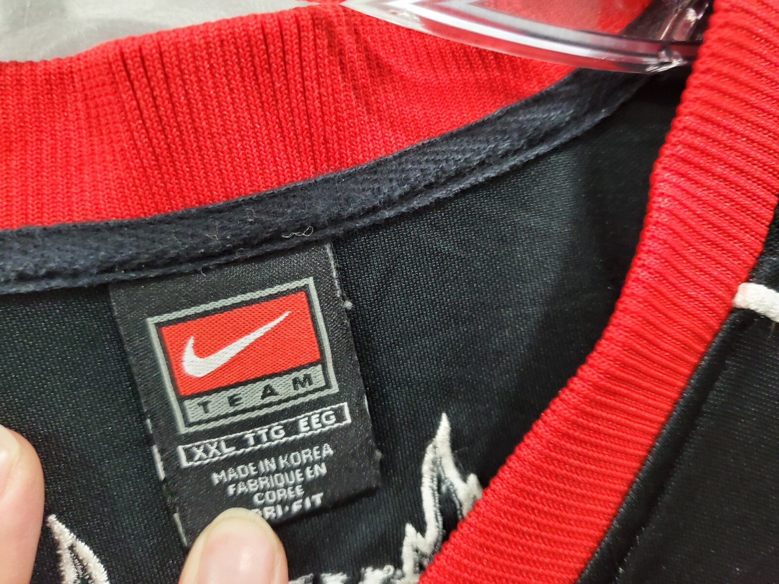SACAI X NIKE Rara maglia riscaldante vintage Nike Portland Trail Blazers nera senza maniche uomo 2XL