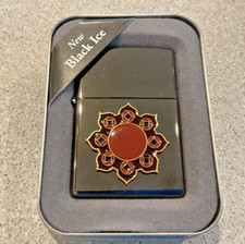 Genuine Brand New 2001 ZIPPO Lighter Magnificent CAMEL ROSETTE SUN Black Ice