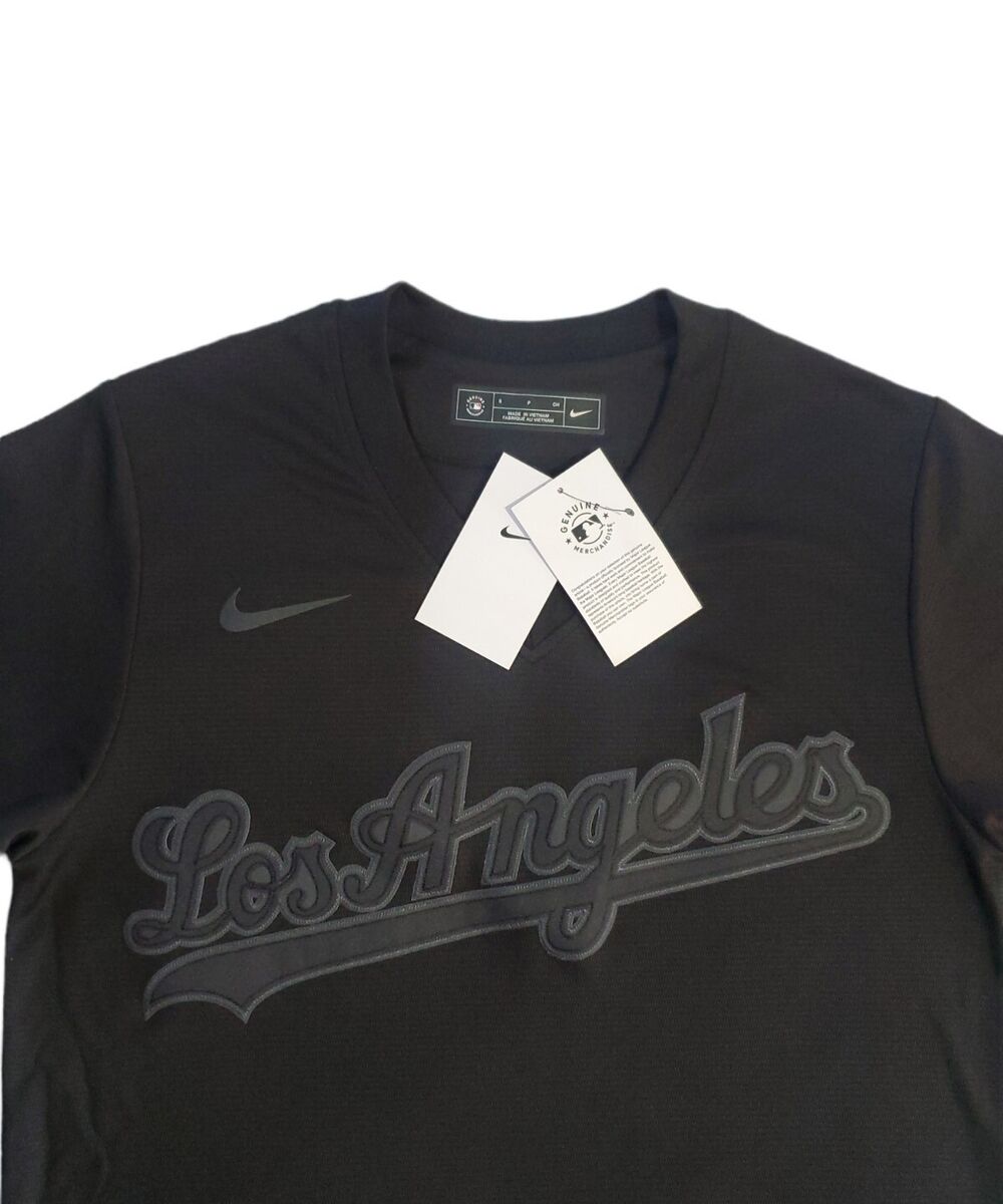 Nike Los Angeles Dodgers Black Pitch Black Fashion Jersey Nike Los Angeles Dodgers Black Pitch Black Fashion Jersey