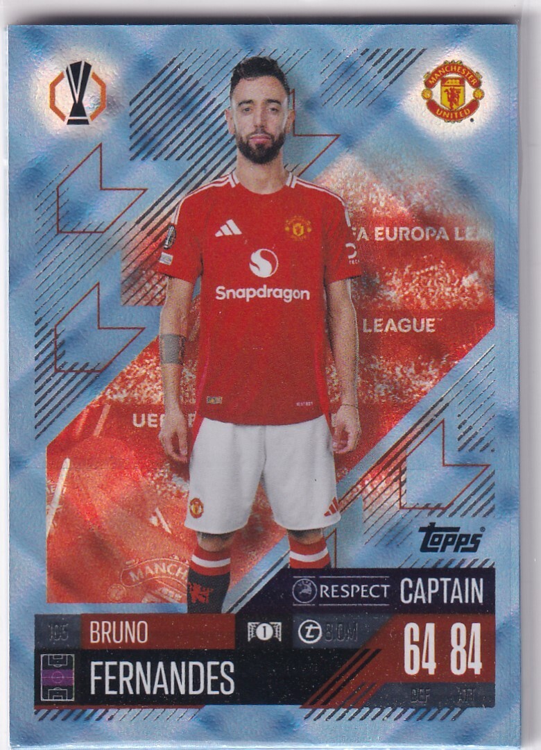 Topps Match Attax CL 24/25 Nr. 105 Bruno Fernandes Captain Topps Match Attax CL 24/25 Nr. 105 Bruno Fernandes Captain