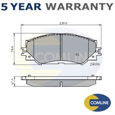 Comline Front Brake Pads Set Fits Toyota Auris RAV4 Yaris + Other Models