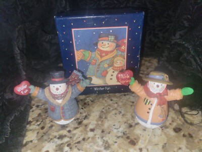 Box Buddies 2000 Lang & Wise Collectibles Winter Fun & Think Spring Figurine Lot