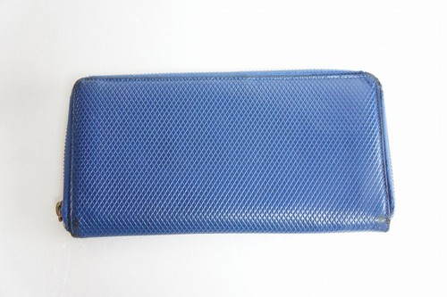COMME des GARCONS LUXURY Round Zip Long Wallet Blue