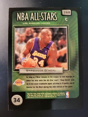 2003-04 Upper Deck Victory Shaquille Shaq O'Neal NBA ALL STAR card