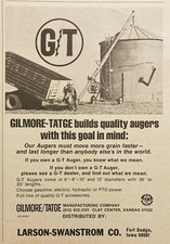 1969 AD.(XH78)~GILMORE/TATGE MFG. CO. CLAY CENTER, KS. G/T GRAIN AUGERS