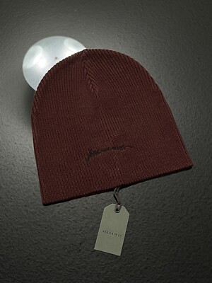 NWT AllSaints Embroidered Script Logo Beanie Allsaints Mens Beanie Embroidered Script Logo Gray One Size  main image 4