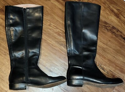 Corso Como Boot Sz 6 M Long Almond Toe Black Leather Women