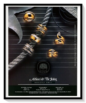 Alfieri & St. John Jewelry Trade Show Ad Vintage 1994 Magazine Advertisement