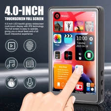 Support 256GB 4" Bluetooth MP4/MP3 Lossless Music Player FM Radio Recorder US