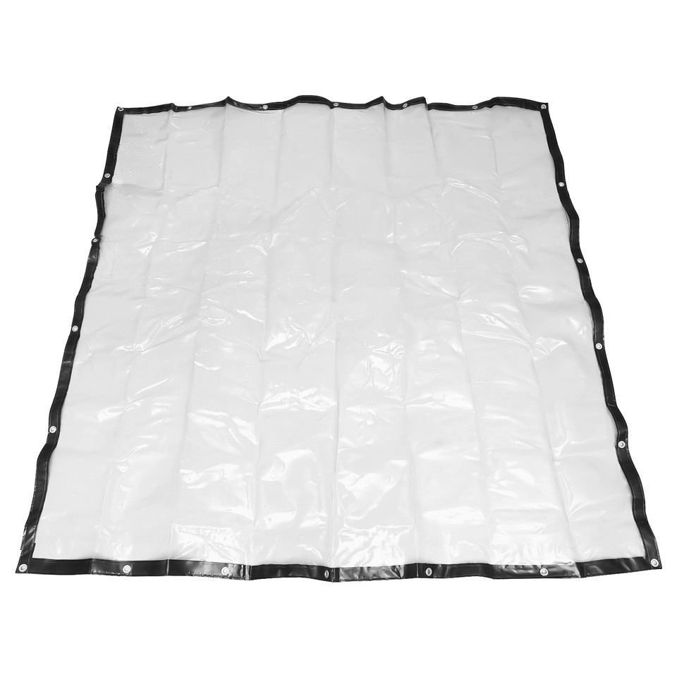 Premium Waterproof Clear Awning, Roll Up Clear Patio Enclosure For Tents Awnings And Canopies Grade Vinyl Curtains For Patio Black 8x10 Feet