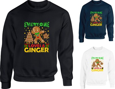 Everyone Loves A Ginger Frohe Weihnachten Pullover Weihnachtsmann Ingwer Brot Mann Weihnachten Top