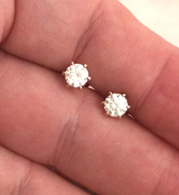 Vintage Jewellery Rose Gold Earrings Antique Deco Dress Jewelry White  Diamonds | eBay