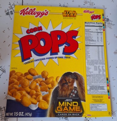 Kellogg's Corn Pops Cereal Box Star Wars Episode 3