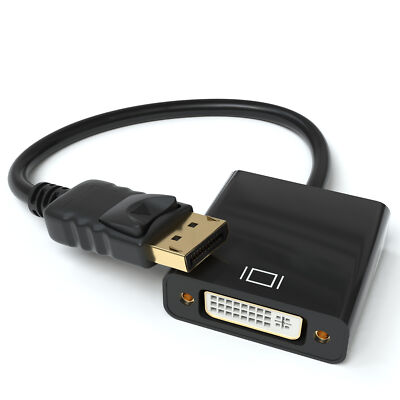 Displayport zu DVI Adapter DP zu DVI-D Konverter Full HD 1080p HDTV PC TV Beamer