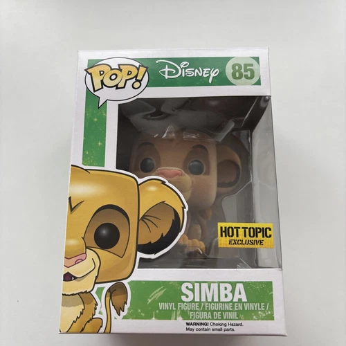 Funko POP! Disney SIMBA Flocked #85 The Lion King HOT TOPIC Exclusive Vaulted
