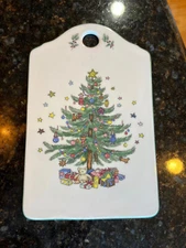 Nikko Happy Holidays Ceramic Snack Cheese Board Trivet  9" x 5.75"