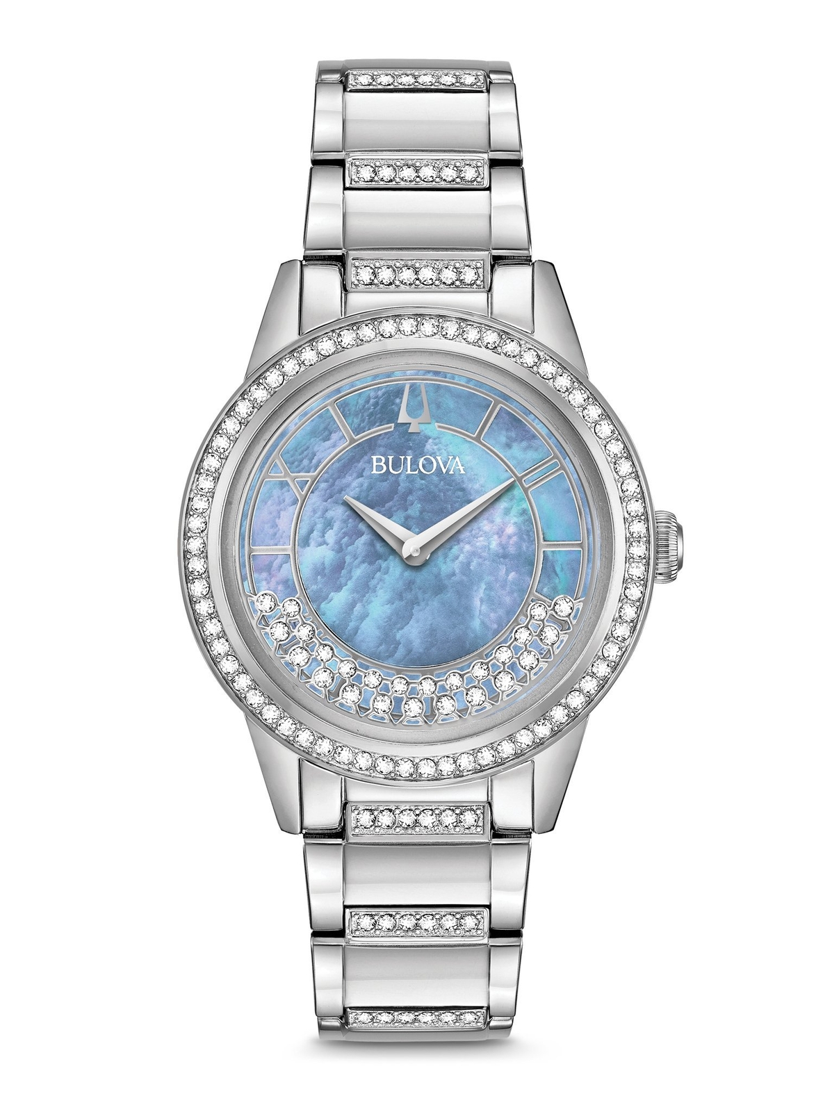 Bulova Silver Womens Analogue Watch Turnstyle 96L260
