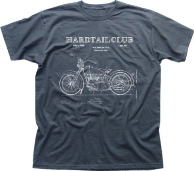 Motorrad Hardtail Custom Chopper Club Biker Lack anthrazit T-Shirt 9286