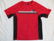 Hang Ten Rash Guard SS Shirt Swim Red Maui Black Boys S Small