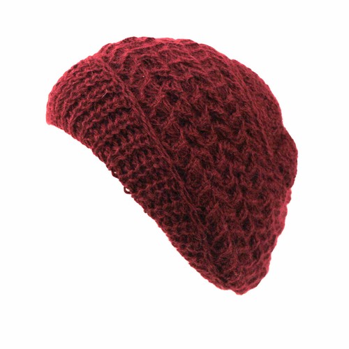 Cappello donna a maglia basco cuffia berretto misto lana angora taglia  unica bor | eBay
