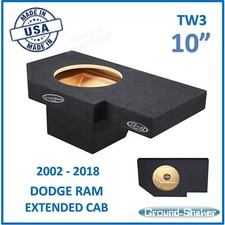 Dodge Ram Ext Cab Sub Box 8" Single Subwoofer Enclosure For TW3 Subs