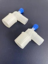 90 Deg Elbow Tubing Connector for Anesthesia, CPAP Tube 22mm OD, 15mm OD w/ Port