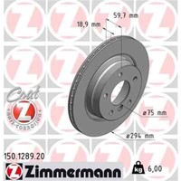 2X Zimmermann Bremsscheibe 150.1289.20